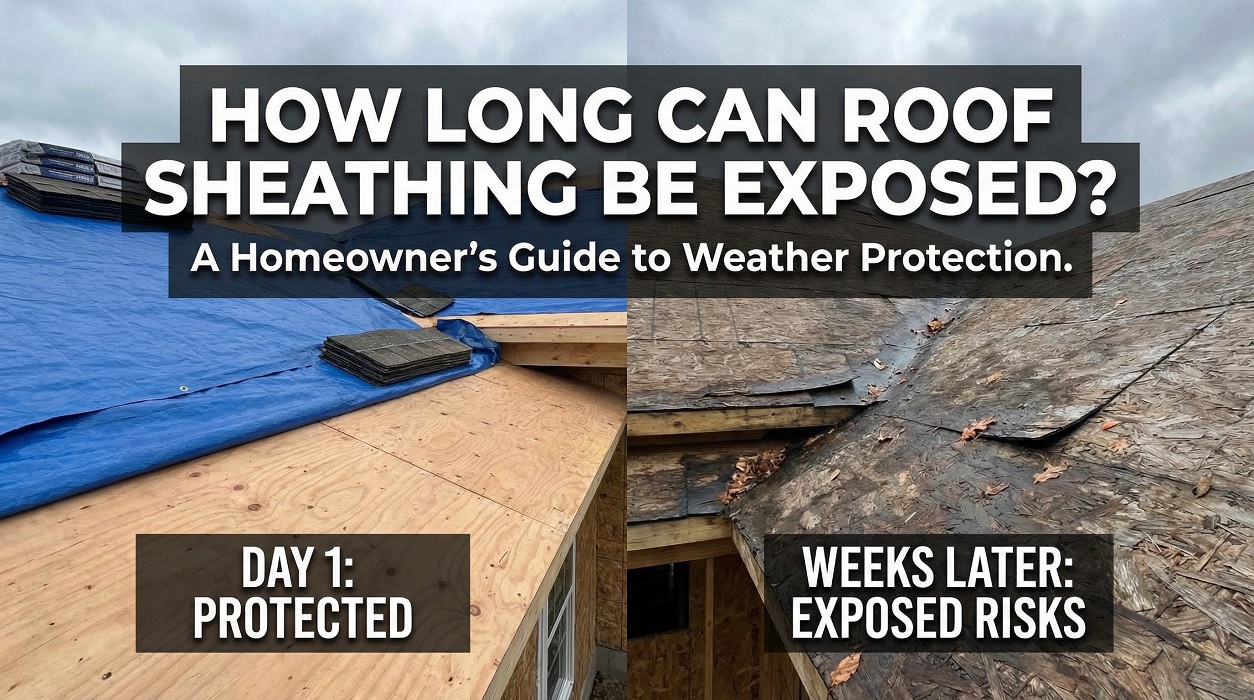 how long can roof sheathing be exposed