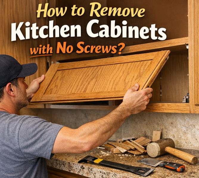 How to Remove Kitchen Cabinets with No Screws