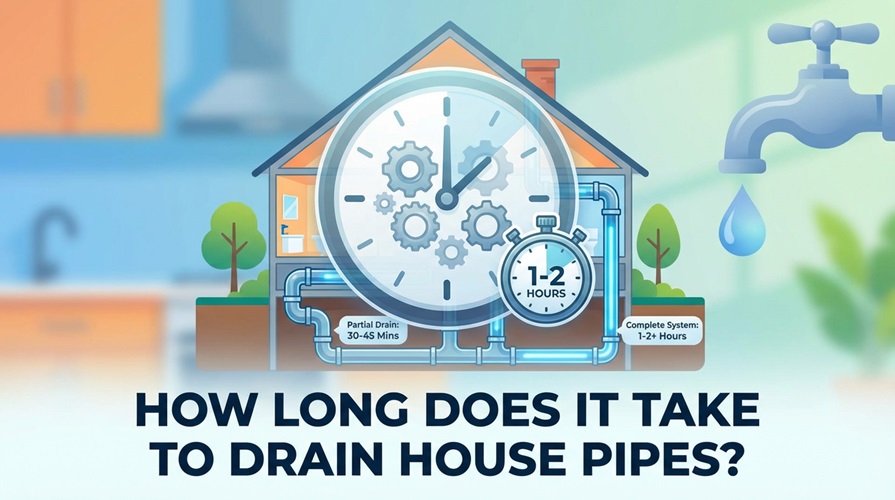 how long does it take to drain house pipes