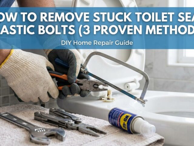 How to Remove Stuck Toilet Seat Plastic Bolts (3 Proven Methods)