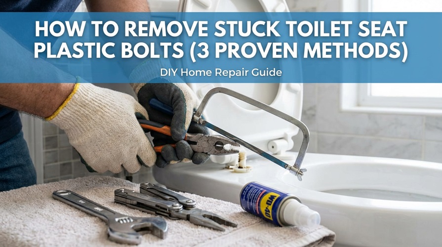 How to Remove Stuck Toilet Seat Plastic Bolts
